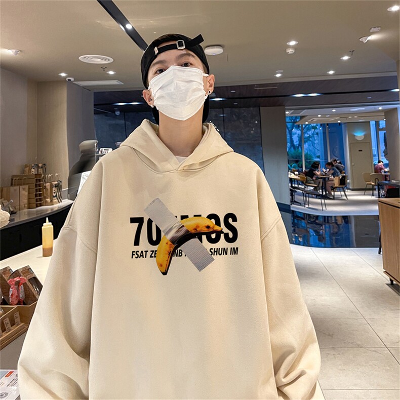 特P43控78秋季360G麂皮绒印花宽松休闲连帽卫衣JWY3268,男装卫衣,电商B370