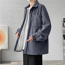 8XL-M加绒灯芯绒衬衫大码复古秋冬保暖上衣外套CS9001/P58加绒68，男装衬衫，电商B238