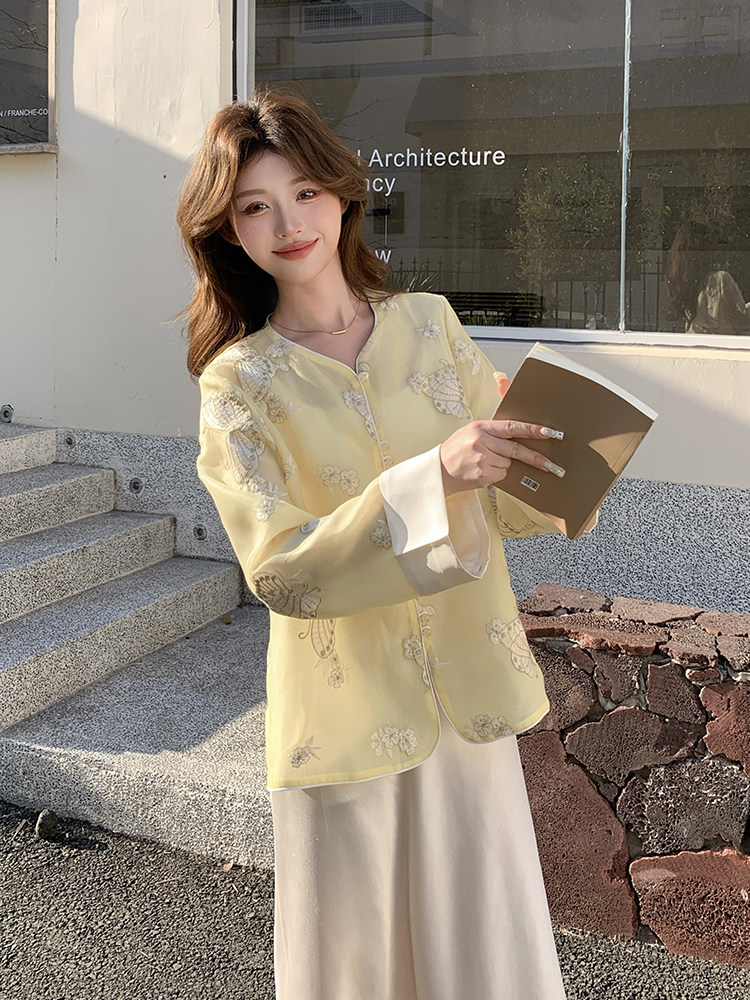 新款上新2025新中式重工立体刺绣防晒外套女85086-208A-P160-K255,女装短外套,浙宝208A