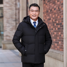 大货主推男中老年爸爸装羽绒服中长款加厚冬款大码羽绒服外套，男装羽绒服，钱塘723