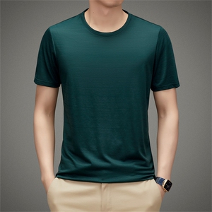 男装中老年圆领短袖T恤衫时尚商务休闲宽松潮流爸爸装LZ68331-P40图片