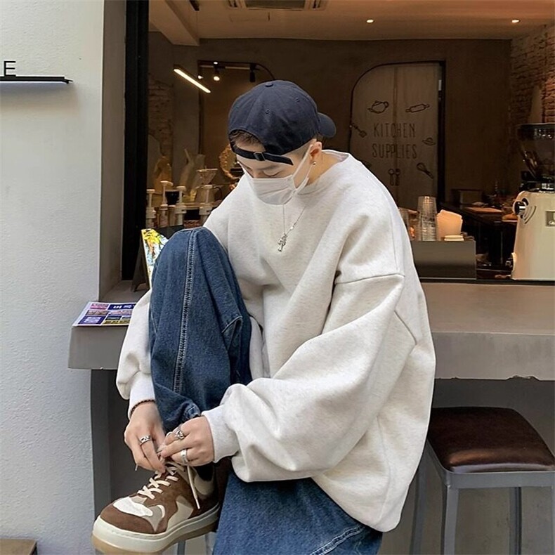 D7700-P48秋季圆领长袖男士卫衣潮流宽松打底卫衣男-网图现货,男装卫衣,星座603-2