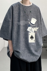 风复古亚麻短袖男棉麻t恤男半袖ZT71373-P35，男装T恤，电商A040