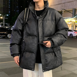 可二开高品质潮牌宽松PU皮衣棉服情侣棉衣A161-MY8170图片