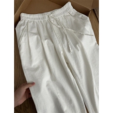 竹节棉褶皱棉麻休闲裤1302-8896-P65控98成分100棉，男装休闲裤，星座1302