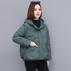 时尚气质休闲连帽羽绒服秋冬新款保暖轻薄外套，女装羽绒服，依恋蒂丝