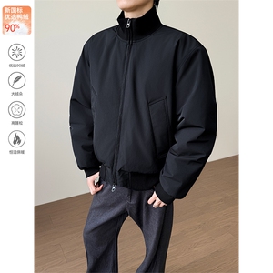90白鸭绒飞行夹克冬季短款美式羽绒服外套男 5D1143-TP109不图片