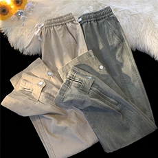 秋季新款水洗做旧休闲裤男工装D329-QM523-P60控78，男装工装外套，电商D329