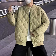 BOYUE帛跃冬季cityboy绣标菱形格棉服青少年男潮棒球棉衣m75p68，男装棉衣，电商D315