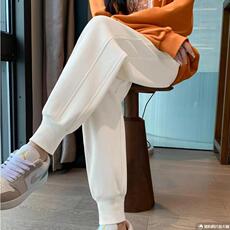 秋冬纯色棉卫裤时尚百搭，女装休闲裤，宏恒