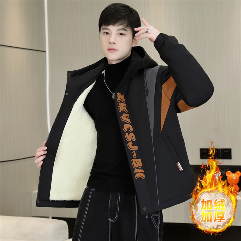 加绒加厚夹克男时尚潮流加厚棉衣男外套MY1685-P73,男装夹克,星座310B-3