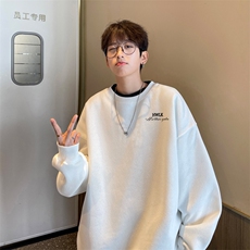 ！圆领卫衣男装港风长袖T恤男外套男WY142-P28，男装卫衣，电商B367