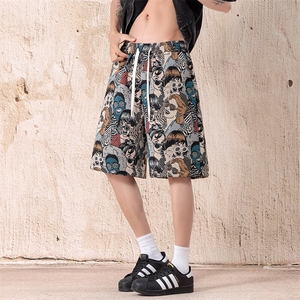 K203-P32 控49 新款现货夏季宽松男士提花休闲短裤图片