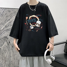 冰丝七分袖t恤男大码五分袖男短袖男中袖Q11385-P30，男装T恤，电商A040