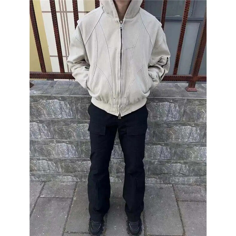 网图短款麂皮绒夹克秋季时尚外套1209-1-JK28-P118，男装夹克，星座1209-1