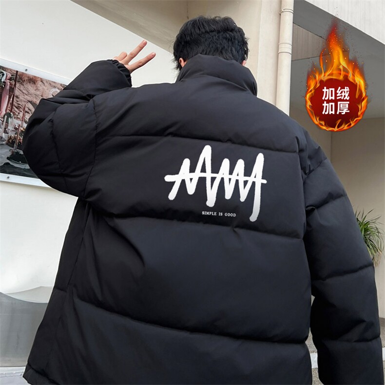 ！2023冬季男士立领棉衣加绒加厚简约百搭棉服外套MY127P75图片