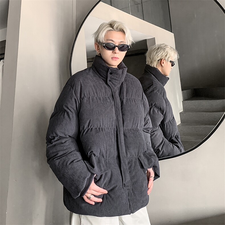 W8213P125控168灯芯绒设计感宽松休闲棉衣棉服,男装棉衣,电商B205