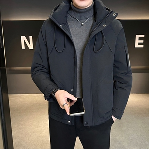新款男士羽绒服夹克连帽加厚防寒309B-3-81060-P215图片