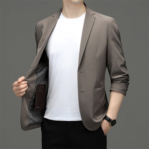 M6018-102钱塘2020-2秋季新款中年男装西服商务休闲纯色外套P185
