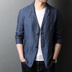 F82306钱塘2020-1春夏新款高品质男装亚麻西服休闲男士外套P170，男装西服，钱塘207-1