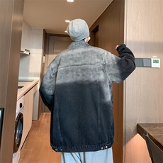 扎染牛仔外套男秋冬季复古工装夹克ins潮牌高街情侣上衣J4846-P62，男装夹克，星座1008