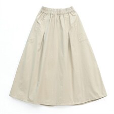 纯棉半身裙女2025年夏季新款松紧高腰a字裙妈妈中长款薄款大摆裙，女装半身裙，玛其路