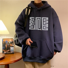 潮流宽松ins休闲男连帽卫衣D325-WY2307-薄款P55厚款P65，男装卫衣，电商D325