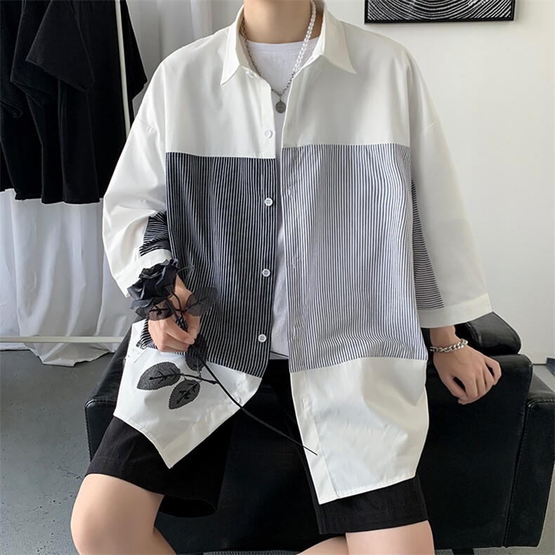 原宿风短袖t恤宽松2024年新款打底衫夏季半袖A161-2-CT505-P45,男装T恤,电商A161-2