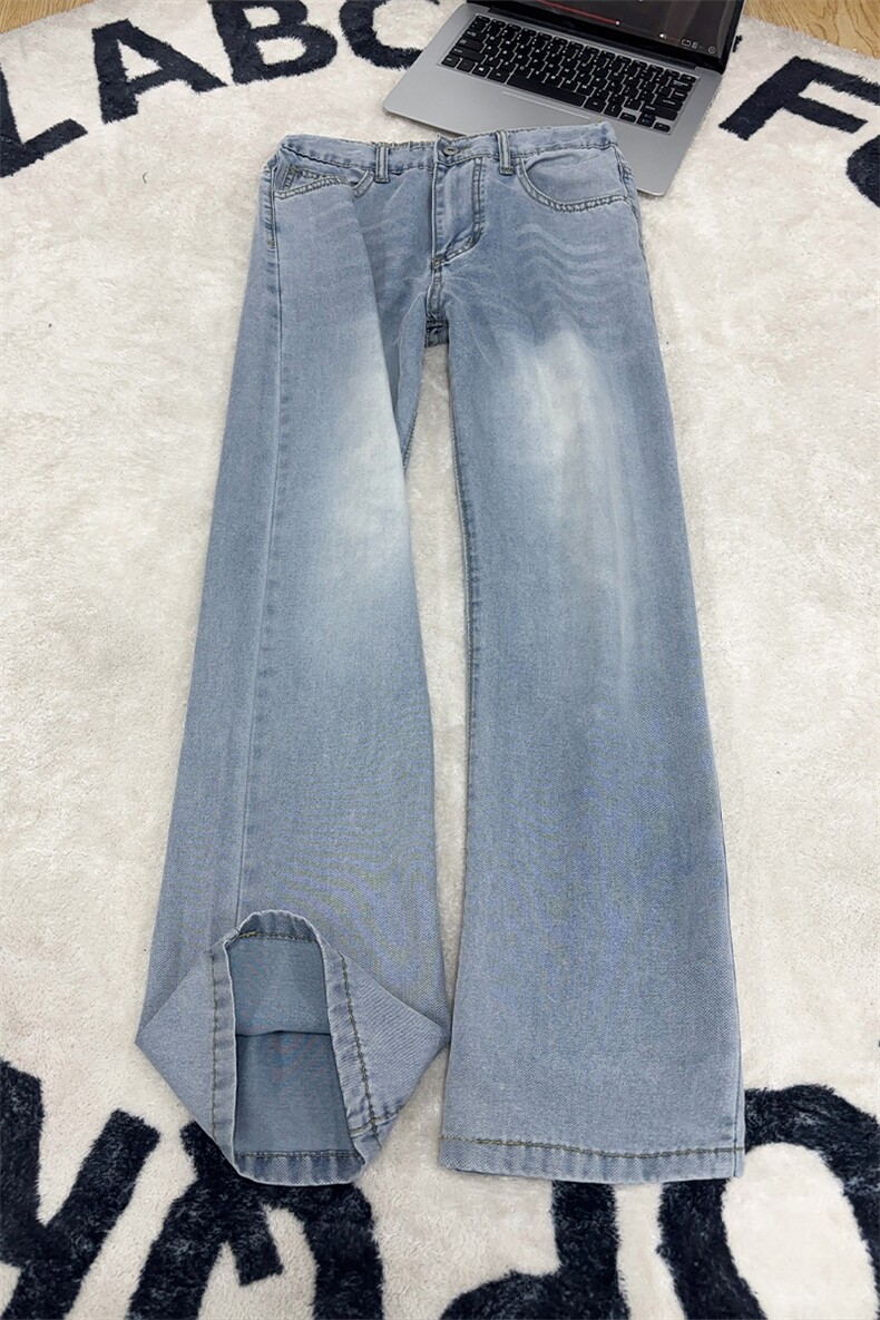 B221美式ins高街宽松直筒扎染莱赛尔冰丝牛仔裤LK25482-特P40控78,男装牛仔裤,电商B221