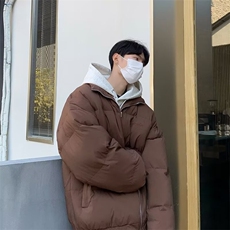 F68-P80日系复古潮流宽松保暖棉衣男秋冬立领百搭面包服外套，男装棉衣，星座512-6