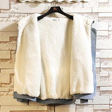 NM53153-P140牛仔外套男大码加厚加绒棉衣男羊羔毛棉服男砖墙，男装棉衣，电商A040A