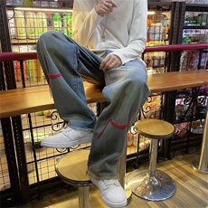 欧美hiphop裤子高街ins潮牌美式复古破洞牛仔裤男N8062P42，男装牛仔裤，星座1116-2