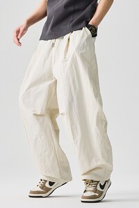 夏季 大码日系港风休闲宽松直筒裤工装裤伞兵裤男女轻薄 K301/P55图片