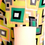 时尚彩色几何图案雪纺衫宽松显瘦短袖上衣，女装蕾丝衫/雪纺衫，雪樱依海