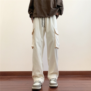 抖音新款春装拖地裤子休闲裤男宽松大口袋工装裤K505-特P38图片