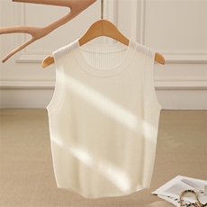 秋冬季35%简约休闲百搭时尚12针下摆弧形无袖圆领马甲背心,女装背心吊带,云暖羊山羊绒, 秋冬季35%简约休闲百搭时尚12针下摆弧形无袖圆领马甲背心,女装背心吊带,云暖羊山羊绒,