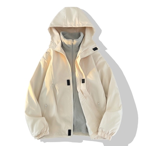 三合一冲锋衣男士加绒棉衣潮大码棉服外套两件套A266-SH80181-P80图片
