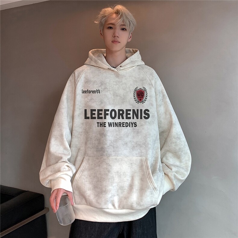 脏脏扎染连帽卫衣潮牌美式重磅外套字母印花秋冬季W117-P58，男装卫衣，电商C307