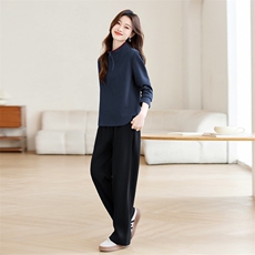 长期有货休闲套装女2026春装新款弯刀裤洋气妈妈两件套卫衣，女装套装/套裙，璐依舞