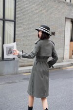 长款收腰风衣，女装风衣，YO\VLF雅洛菲