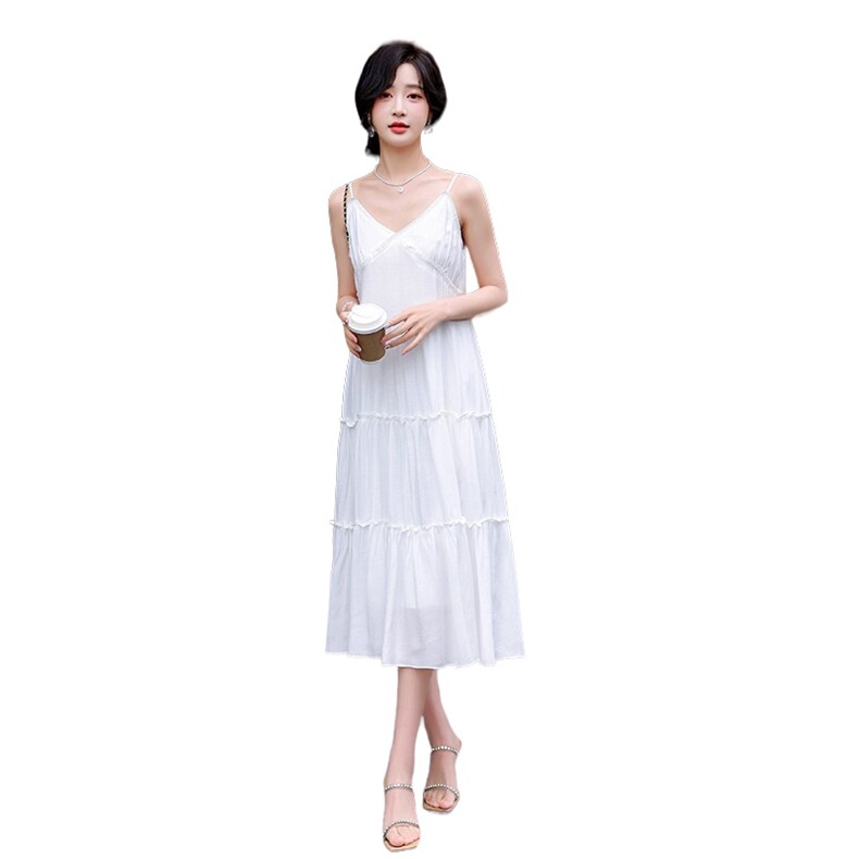 马甲吊带连衣裙套装女2024夏季新款海边度假风长裙,女装套装/套裙,冬木谷雨