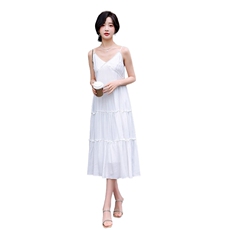 马甲吊带连衣裙套装女2024夏季新款海边度假风长裙，女装套装/套裙，冬木谷雨