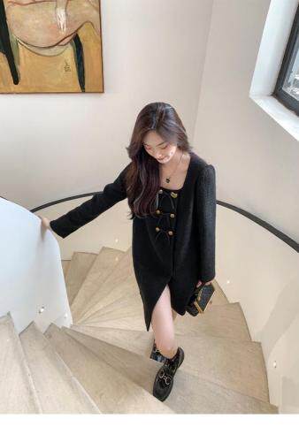 【现货】外贸原厂定制面料！金属扣外套长，其它，欧尼蒂