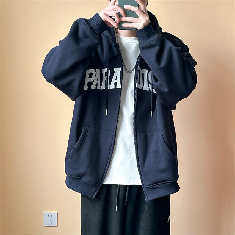 现货重磅宽松休闲绣花连帽卫衣外套男潮牌上衣A351-AW2499-P105,女装短外套,电商A351