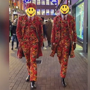 Y001 时尚走秀男风衣外套图片