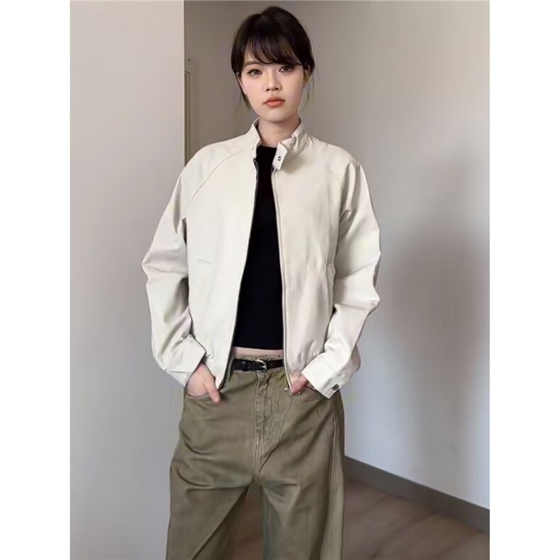 潮流简约高克重牛津夹克百搭原宿日系气质新款文艺流行慵懒ins图片