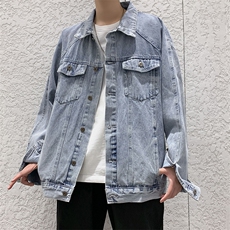 欧美街头复古牛仔外套ins潮牌宽松韩版百搭休闲衣服W1340-P56，男装夹克，星座512-2