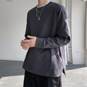 2024春季新款圆领套头打底衫美式潮牌宽松卫衣男 现货 W8088-P32图片