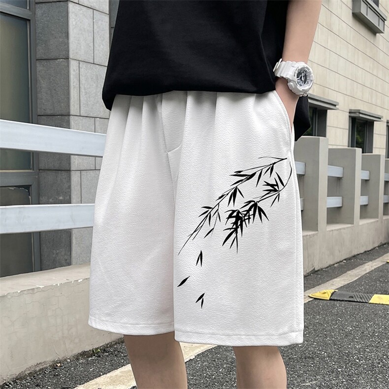 冰丝短裤男士大码宽松休闲五分裤男运动中裤MK37382-P15,男装休闲裤,电商A040