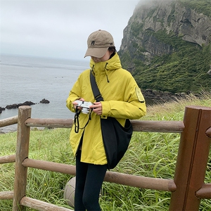 现货小个子简约棉衣抽绳连帽领子保暖女厚2024年棉服外套图片